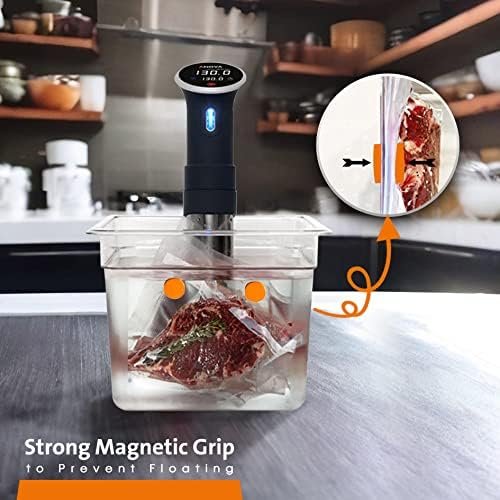 Sous Vide Weight Magnets by AKS Co - 10-Pack Food Safe Silicone-Coated Magnets, Designed for Sous Vide Machines to Immerse Food Bags & Prevent Floating/Undercooking - Includes Kitchen Tongs - Image 4