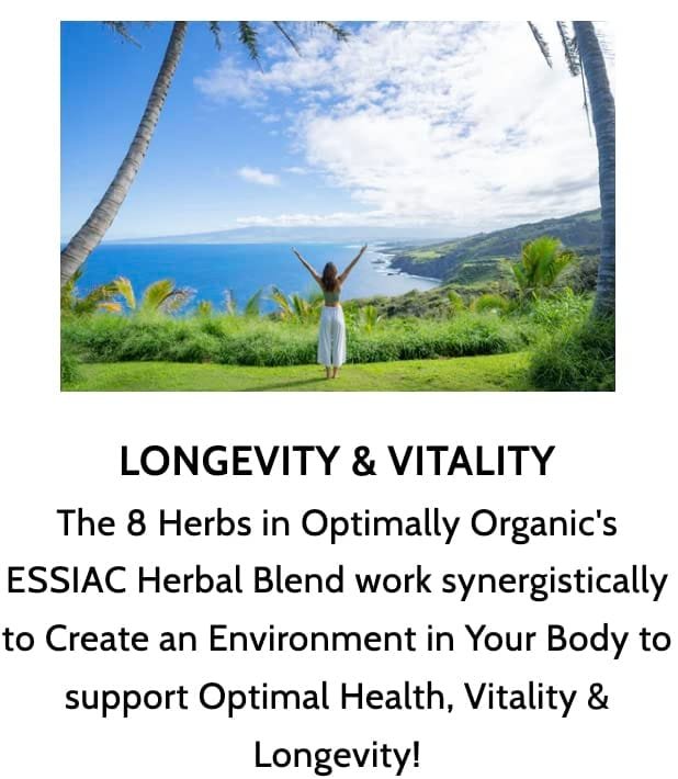 Optimally Organic ESSIAC Tea - Tea Bag Cut - 8 Herb Prized Rene Caisse Recipe! - USDA Certified Organic - Burdock Root - Sheep Sorrel - Blessed Thistle - Kelp - Watercress - Red Clover - Slippery Elm - Turkey Rhubarb Root - Image 7