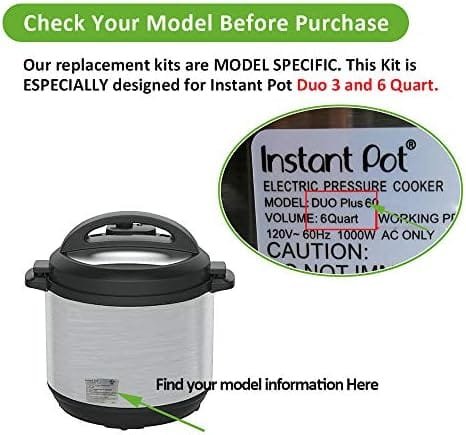 Steam Release Handle, Float Valve Compatible with Instant Pot Duo/Duo Plus 3, 6 Qt - Also Including Replacements Parts of Float Valve Gaskets and Anti-Block Shield - Image 6