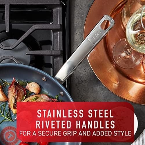 T-fal Platinum Stainless Steel Fry Pan 12 Inch Induction Oven Safe up to 500F Cookware, Pots and Pans, Dishwasher Safe Silver - Image 4