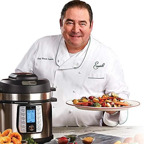 Emeril Everyday 6 QT Pressure Air Fryer, 5 Pc Accessory Pack, Silver - Image 6