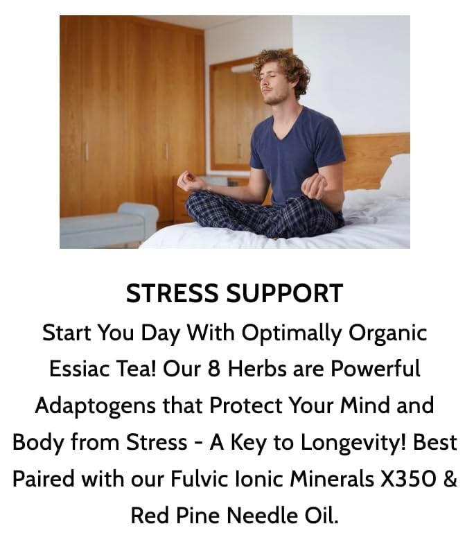 Optimally Organic ESSIAC Tea - Tea Bag Cut - 8 Herb Prized Rene Caisse Recipe! - USDA Certified Organic - Burdock Root - Sheep Sorrel - Blessed Thistle - Kelp - Watercress - Red Clover - Slippery Elm - Turkey Rhubarb Root - Image 6