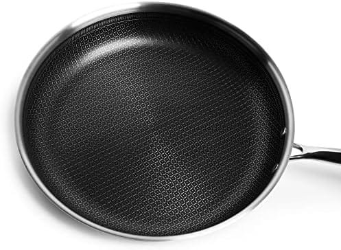 Lexi Home Stainless Steel Frying Pan 10 Inch, Nonstick, Diamond, Tri-Ply Kitchen Cookware, For Everyday Cooking, Oven & Dishwasher Safe, Stay Cool Handle, Scratch Resistant, For All Stove Types - Image 3