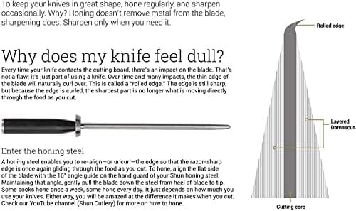 Shun Cutlery Premier Grey 5-Piece Starter Block Set, Kitchen Knife & Knife Block Set, Includes 8” Chef's Knife, 4” Paring Knife, 6.5” Utility Knife, & Honing Steel, Handcrafted Japanese Kitchen Knives - Image 8