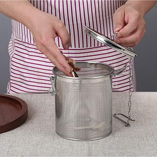 Yardwe Stainless Steel Tea Ball Strainer, Tea infuser with Extended Chain Hook, Fine Mesh Cooking Infuser for Loose Leaf Tea Seasonings (5.5 x 5.9 Inch) - Image 7