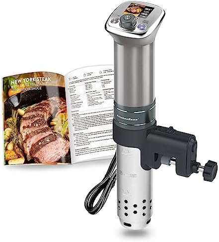 Sous Vide Machine: KitchenBoss Sous Vide Ultra-Quiet Built-in LCD Recipes IPX7 Waterproof circulator cooker Brushless DC motor 1100 Watts Immersion Circulator Sous Vide Cooker Include Cookbook - Image 2