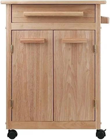 Winsome Wood Single Drawer Kitchen Cabinet Storage Cart, Natural - Image 5