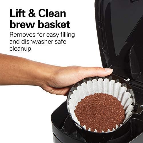 Hamilton Beach 12 Cup Programmable Drip Coffee Maker with 3 Brew Options, Glass Carafe, Auto Pause and Pour, Black Stainless (46293) - Image 9