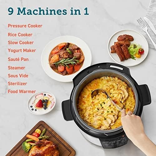 COSORI Electric Pressure Cooker 6 Quart, 9-in-1 Instant Multi Cooker, 13 Presets, Rice Slow Sauté, Sous Vide, Sterilizer, Recipes, 1100W, Stainless Steel, Olla de Presion Electrica Multiuso - Image 4