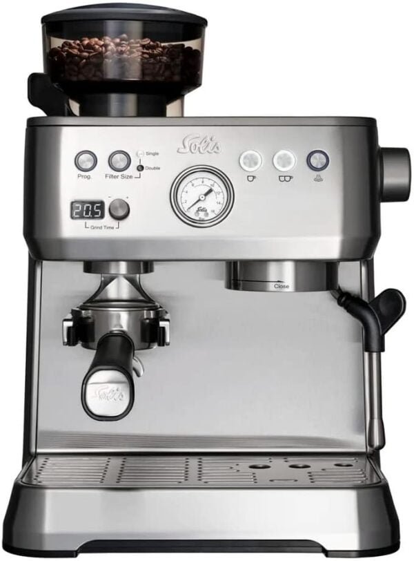 SOLIS Grind & Infuse Espresso Machine, ZERO STATIC, Adaptive PID, 2.6L, 54mm (Stainless Steel) - Image 2