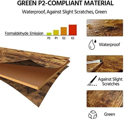 Yaheetech 4-Tier Kitchen Baker's Rack, Coffee Bar Microwave Stand Cart with Wire Basket & 6 Side Hooks, Kitchen Organizer Shelf for Spices/Utensils Foods, Rustic Brown - Image 10