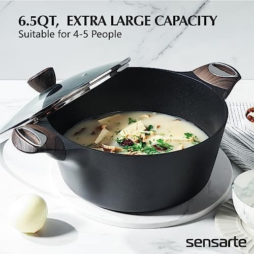 SENSARTE Pots and Pans Set Nonstick, 14 Pcs Induction Kitchen Cookware Sets, Non-toxic Non Stick Cooking Set with Frying Pans Set & Saucepan, PFOA PFOS APEO Free - Image 8