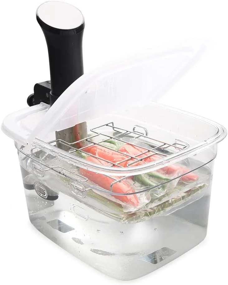 EVERIE Sous Vide Container 12 Quarts with Collapsible Hinge Lid and Removable Built-in Rack Compatible with Anova Nano AN400 and AN500-US00 and Instant Pot and Breville Joule Sous Vide Cooker - Image 2