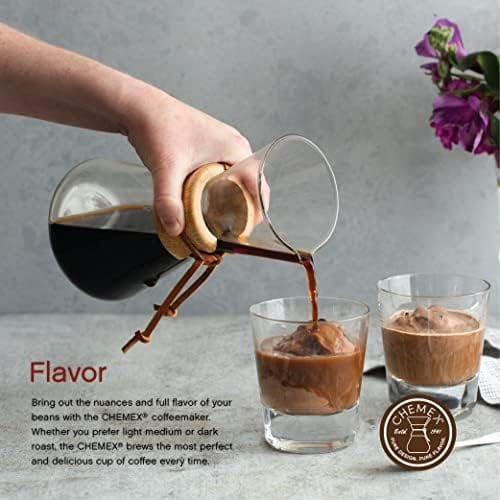 Chemex Pour-Over Glass Coffeemaker - Classic Series - 3-Cup - Exclusive Packaging - Image 5