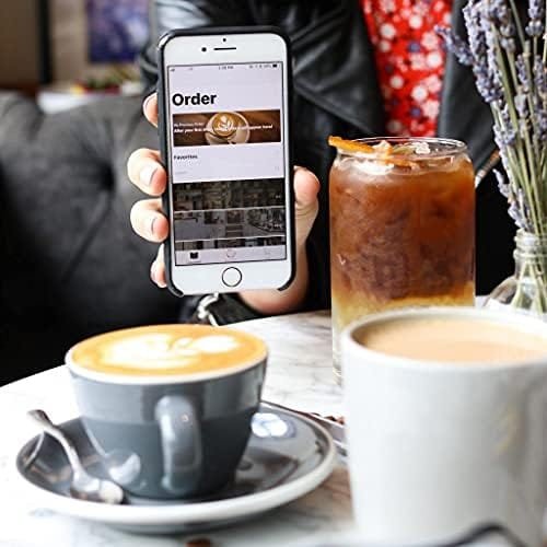 Le'raze Drinking Glasses Set of 10 - Can Shaped Kiddush Cups, 16oz Iced Tea Ice Coffee Glasses, Tumbler Cup, Clear Cocktail Whiskey Soda Water Beer Glasses - Image 9