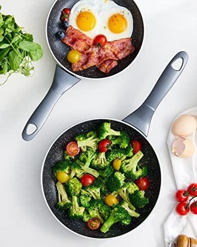 Induction Cookware Pots and Pans Set 10 Piece, BEZIA Dishwasher Safe Nonstick Cooking Pans, Stay-Cool Bakelite Handle, Scratch Resistant Kitchen Sets with Frying Pans, Saucepans & Stockpot - Image 7