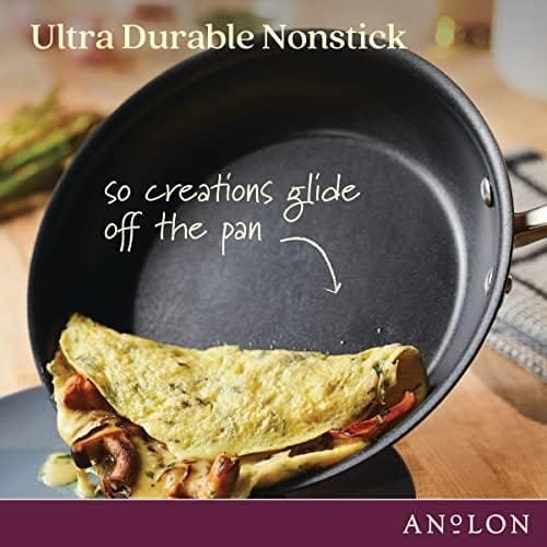 Anolon Advanced Hard Anodized Nonstick Saute Fry Pan with Helper Handle, 5 Quart, Gray - Image 5