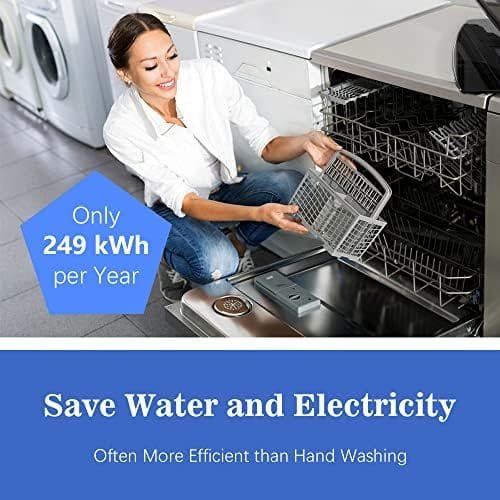 Dishwasher, Kalamera 24 inch Built in Dishwacher with 14 Place Settings, 6 Wash Cycles and 4 Temperature Option, Energy Save with Low Water Consumption and Quiet Operation - Stainless Steel - Image 7