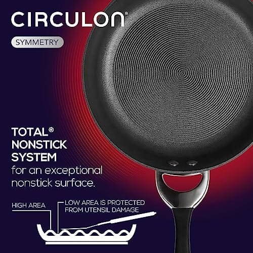 Circulon Symmetry Hard Anodized Nonstick Cookware Pots and Pans Set, 11-Piece, Black - Image 6