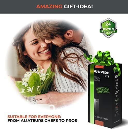 Sous Vide Cooker Starter Kit | All In One | Sous Vide Immersion Circulator Slim Design 1000W, 20 Sous Vide Reusable Vacuum Bags, Electric Pump, Sous Vide Clips, Cookbook | Special Edition - Image 7