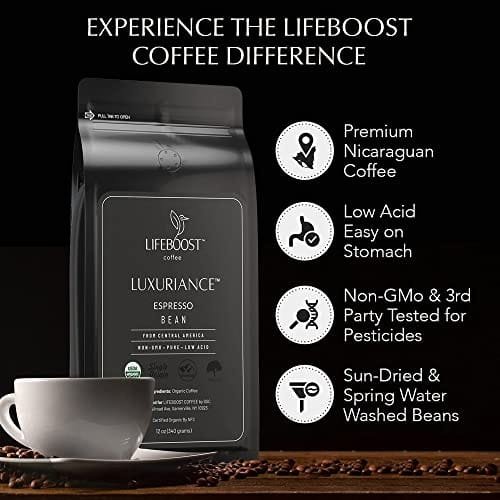 Lifeboost Coffee Organic Espresso Beans Whole - Low Acid Single Origin Organic Coffee - Non-GMO Espresso Coffee - Third Party Tested For Mycotoxins & Pesticides - Whole Bean - 12 Ounces - Image 7