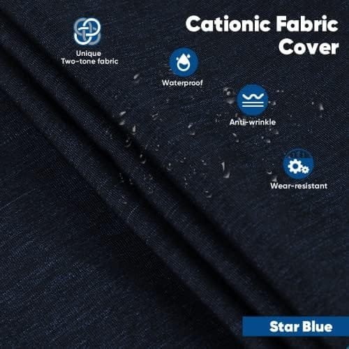 Millsilo Non Slip Bench Cushion for Indoor Outdoor Furniture, Water Resistant Durable Thicken Window Seat Cushions for Storage Bench, Long Bench Pads for Mudroom, 42x16x4 inch, Star Blue - Image 6