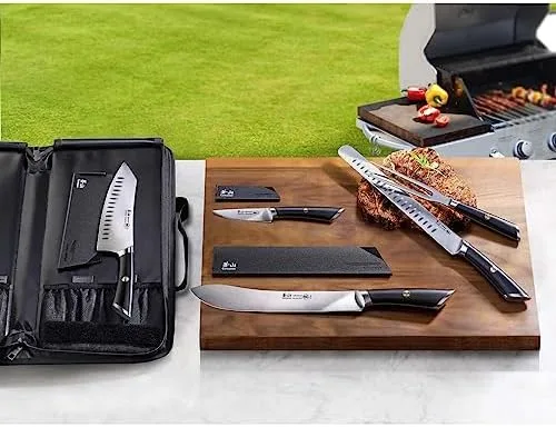 Cangshan S Series German Steel Forged 6-Piece BBQ Knife Set (Black) - Image 4