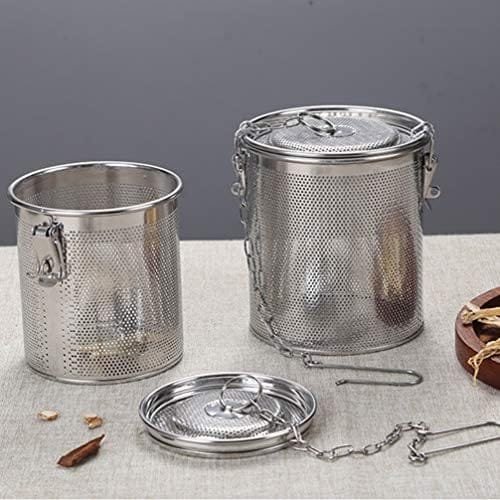 Hemoton Tea Ball Infuser Stainless Steel Mesh Seasoning Bag Filter Cooking Strainer Basket for Spices Loose Leaf Tea (14x15 Silver) - Image 8