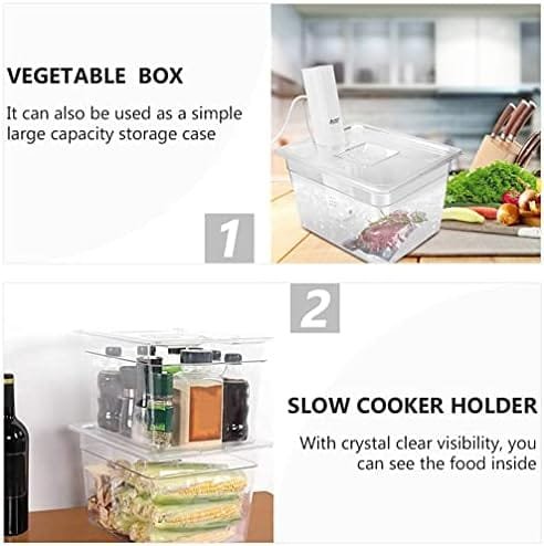 Hemoton 6L Sous Vide Container with Lid Food Storage Container Sleeve Slow Cooker Box Storage Case for Home Kitchen Transparent - Image 4