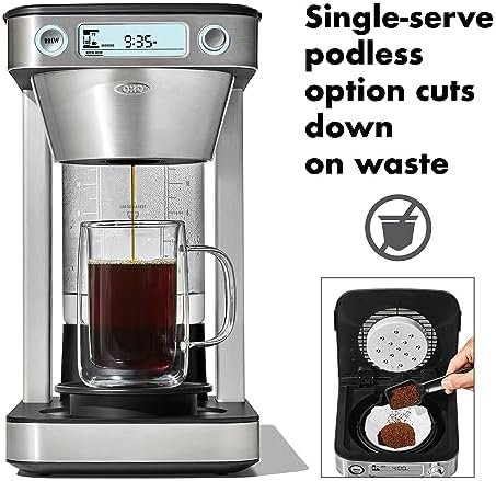 OXO Brew 12-Cup Coffee Maker With Podless Single-Serve Function,Silver - Image 4