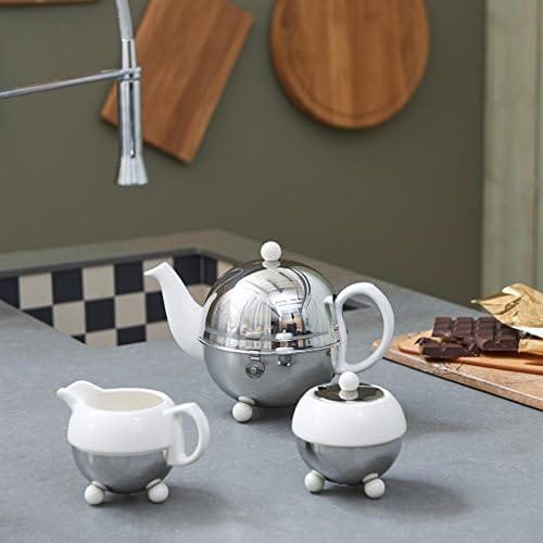 bredemeijer Cosy Teapot, 0.9-Liter, Ceramic Spring White with Insulated Shell - Image 3