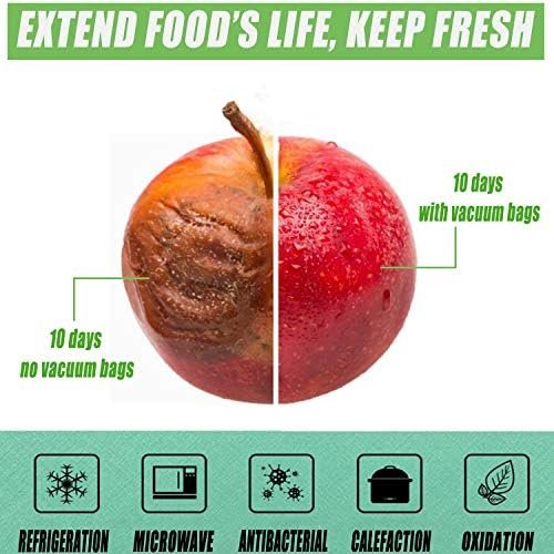 Sous Vide Bags 20pack Reusable Vacuum Food Storage Bags with 3 Sizes Vacuum Food Bags,1 Hand Pump,4 Sealing Clips for Food Storage and Sous Vide Cooking (Blue Kit) - Image 3