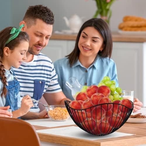 Maypes Metal Wire Fruit Basket Fruit Bowl for kitchen Counter Modern Home Storage Decorative Centerpiece Countertop Bowl Stand Produce Holder Wire Basket Storage for Vegetables Fruits Bread Snacks - Image 5