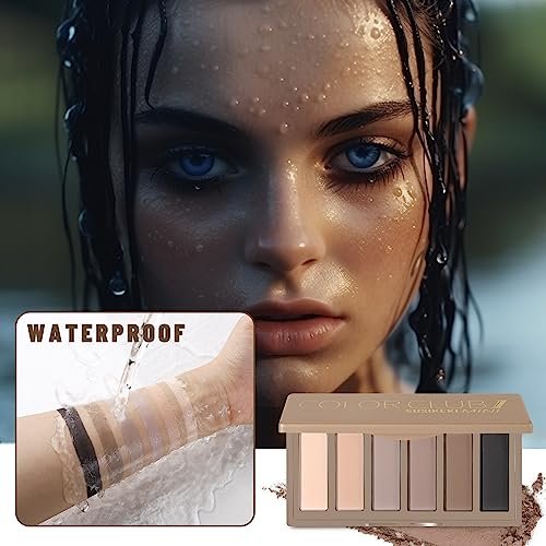 SUSIKEKI 6 Colors Mini Naked Eyeshadow Makeup Palette Neutral Nude Smoky Eye Shadow Taupe & Brown Matte Make Up Pallet with Mirror Highly Pigmented Long Lasting Waterproof Travel Size Gift Kit 01 - Image 6