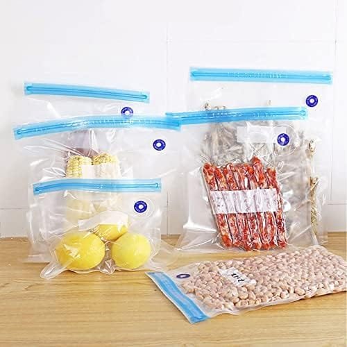 Sous Vide Bags 30 Vacuum Sealer Reusable BPA Free Food Bags 3 Sizes Vacuum Zipper Bags 4 sealing clips 4 sous vide bag clips 1 hand Pump Joule Cookers Anova Food Storage Preservation - Image 9