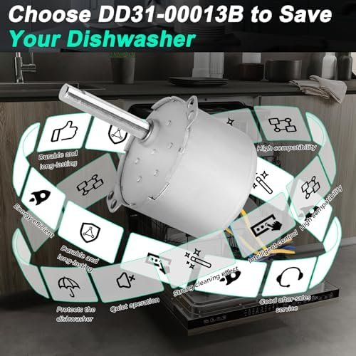 DD31-00013 Compatible with Samsung Dishwasher Water-cooled Wall Spray Arm Motor SRM-36HR Replacement Parts for Production, Saving Your Dishwasher and Bringing it Back to Life. - Image 5