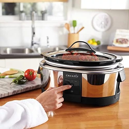 Crock-Pot 6 Quart Programmable Slow Cooker and Food Warmer Works with Alexa, Stainless Steel (2139005) - Image 9