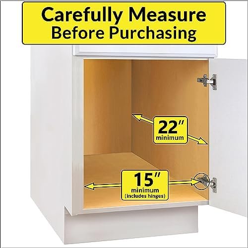 LYNK PROFESSIONAL® SELECT™ Pull Out Cabinet Organizer - Lifetime Limited Warranty- Slide Out Drawers for Kitchen Cabinets - Sliding Pantry Shelves - Roll Out Shelf for Pots, Pans 14" x 21" Wood-Chrome - Image 6
