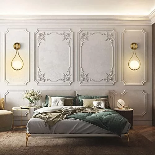 KCO Wall Sconce Mid-Century Drop Design Wall Mounted Light Brushed Brass Wall Lamps, Wall Mount Light Fixture for Bedside Living Room (2 Pack) - Image 8