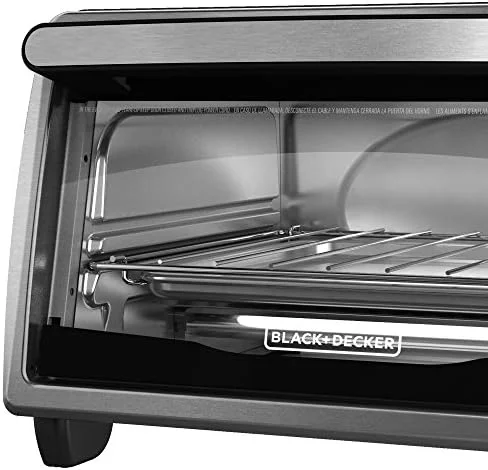 Black+Decker 4-Slice Toaster Oven, TO1303SB, 14.5 x 8.8 x 10.8 inches 7.5 pounds, Stainless Steel/Black - Image 6