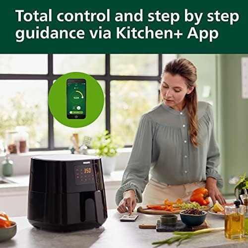PHILIPS Essential Connected XL 2.65lb/6.2L Capacity Digital Airfryer with Rapid Air Technology, Wi-Fi Connected (Kitchen+ App), Alexa Compatible, Black- HD9280/91, Compact - Image 3