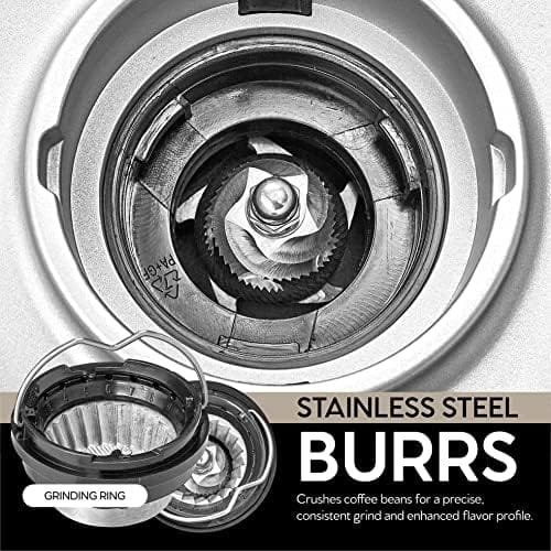 ChefWave Conical Burr Coffee Grinder - 16 Grind Settings Electric Coffee Bean Grinder - Die Cast Aluminum Housing - Scoop, Cleaning Brush - Coarse for French Press, Fine for Espresso - 2 to 10 Cups - Image 6