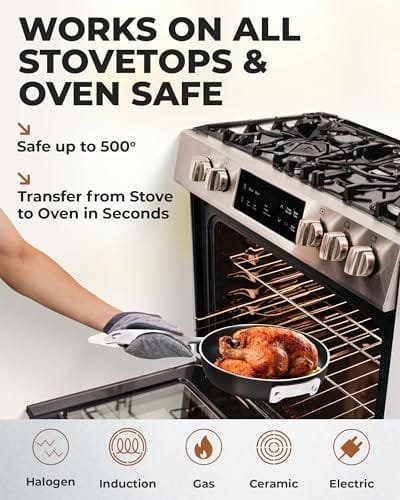 Gotham Steel 10 Pc Pots and Pans Set Nonstick Cookware Set, Kitchen Cookware Sets, Pot and Pan Set, Pot Set, Space Saving Pots and Pans Set with Lids, Induction Cookware Set, Dishwasher Safe, Black - Image 8