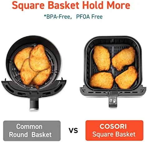 COSORI Pro II Smart Air Fryer 5.8QT, 12 One-Touch Customizable Functions, 3-Way Control, Cookbook and Online Recipes, Dishwasher-Safe Detachable Basket, Works with Alexa & Google Assistant - Image 6