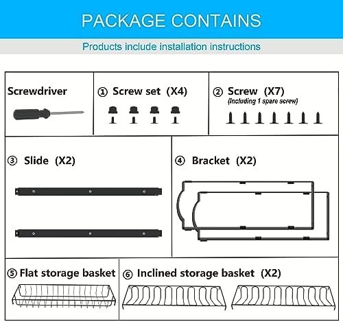Pull Out 3-Tier Spice Rack - Sliding Organizer for Kitchen Cabinets, Under Sink Shelf, Slide Out Racks for Storage, Cabinet Organization in Kitchen, Heavy Duty Slide Out Seasoning Kitchen Organizer. - Image 9
