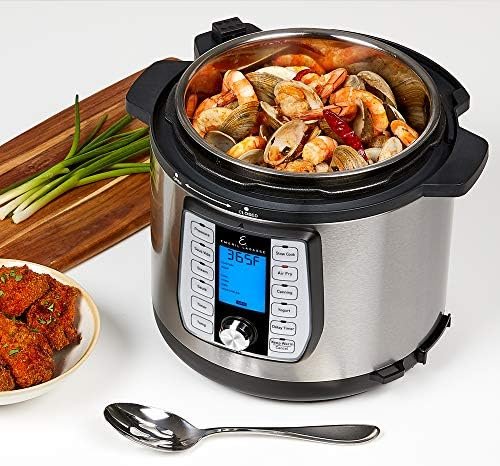 Emeril Everyday 6 QT Pressure Air Fryer, 5 Pc Accessory Pack, Silver - Image 8