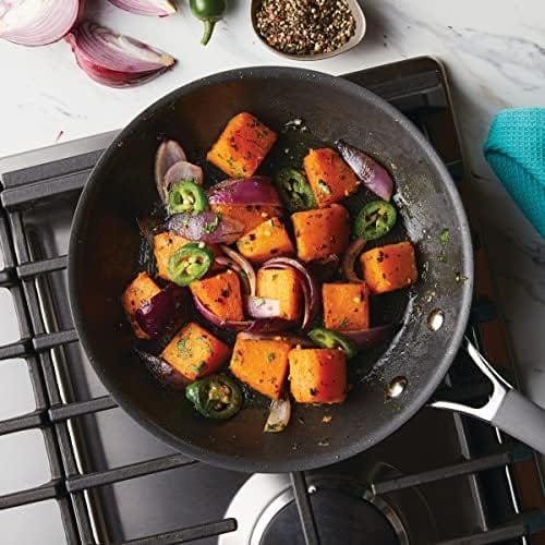 Circulon Radiance Hard Anodized Nonstick Frying / Fry Pan Set / Skillet Set - 8.5 Inch, 10 Inch, and 12.25 Inch , Gray - Image 8