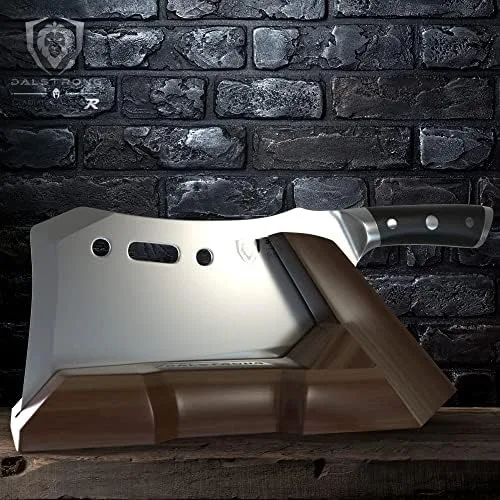 Dalstrong Obliterator Meat Cleaver - 9 inch - Gladiator Series R - Wood Stand and Sheath - Razor Sharp Massive Heavy Duty - 3lbs 6mm Thickness - 7CR17MOV Steel Kitchen - G10 Handle - Image 10