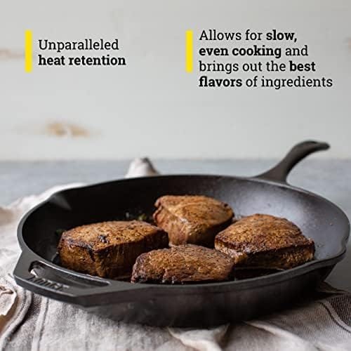 Lodge Chef Collection 12-Inch Cast Iron Skillet - Cast Iron Pan for Cooking, Frying & More - Camp Frying Pan for Open Fire, Stovetop, Oven, & Grill - Image 5