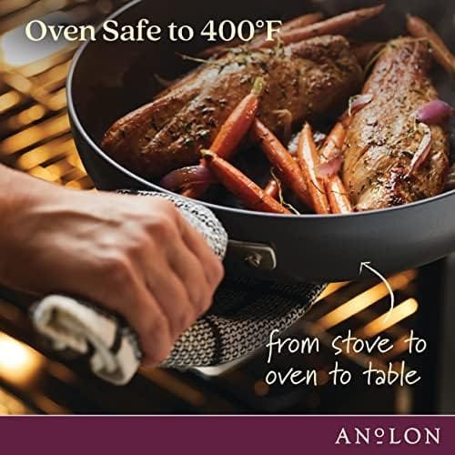 Anolon Advanced Hard Anodized Nonstick Saute Fry Pan with Helper Handle, 5 Quart, Gray - Image 4